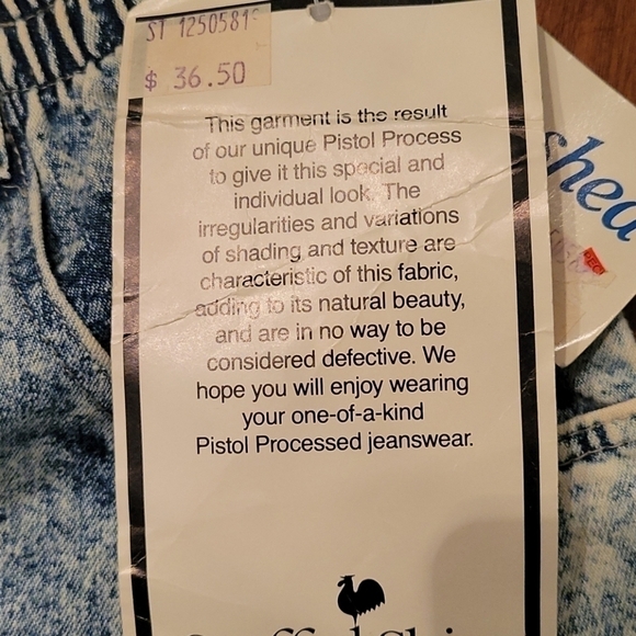 Vtg STUFFED SHIRT 1980s High Waist Acid Stone Wash Denim Cullottes - Picture 7 of 9